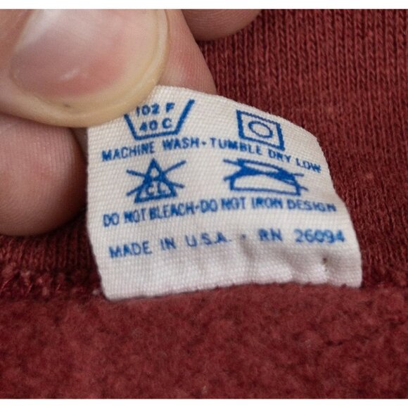 Vintage 1980s Harvard University Champion Hoodie Men Small Fits XS Red Pullover - Picture 5 of 13